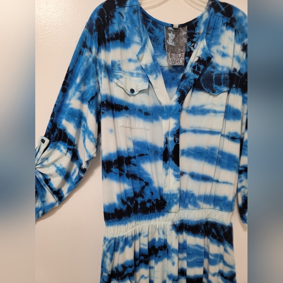 Young Fabulous And Broke Malik Blue Tie Dye Jersey Romper Size Large - Picture 6 of 15